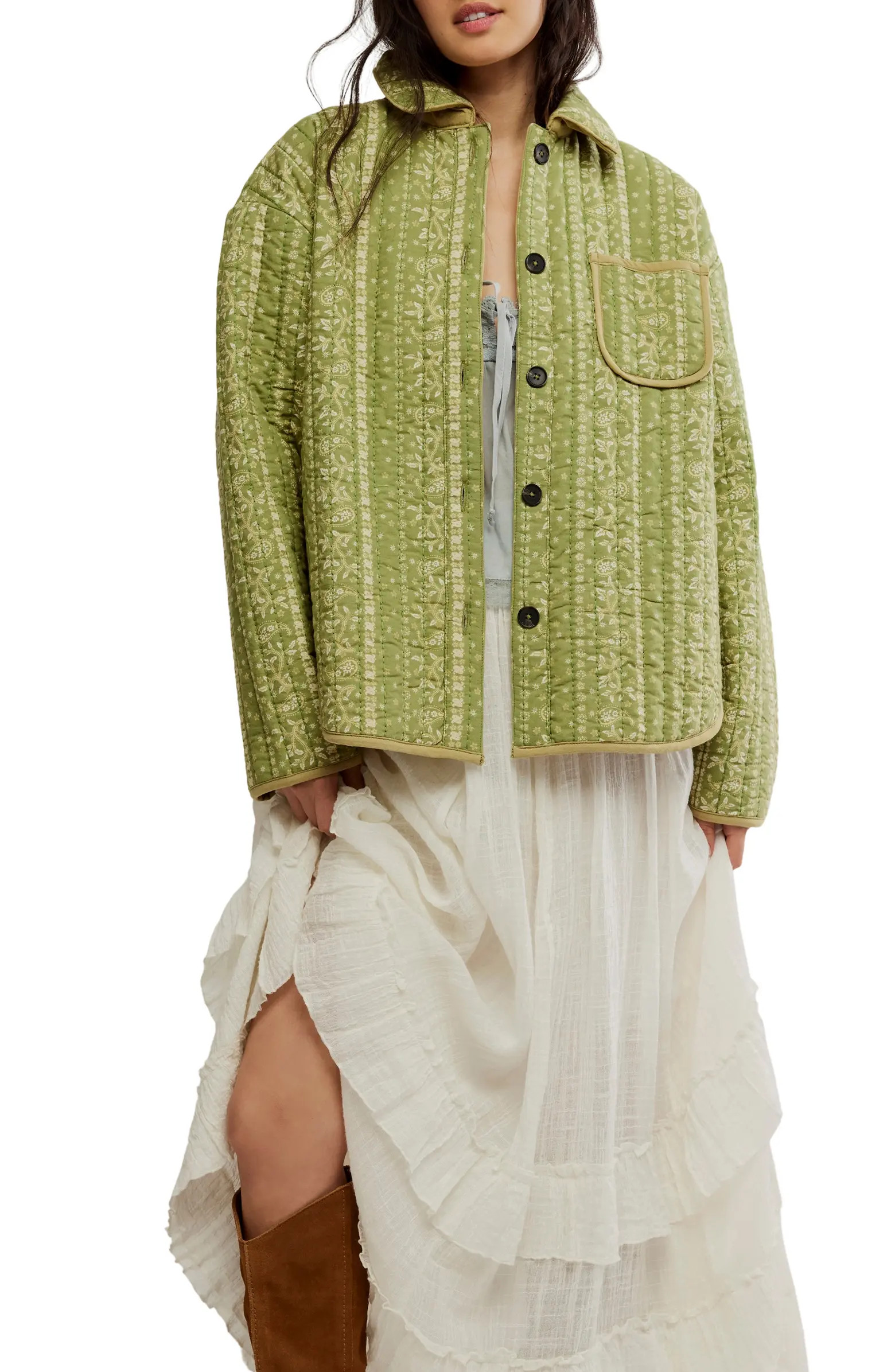 Alexie Print Boxy Quilted Jacket | Nordstrom Rack