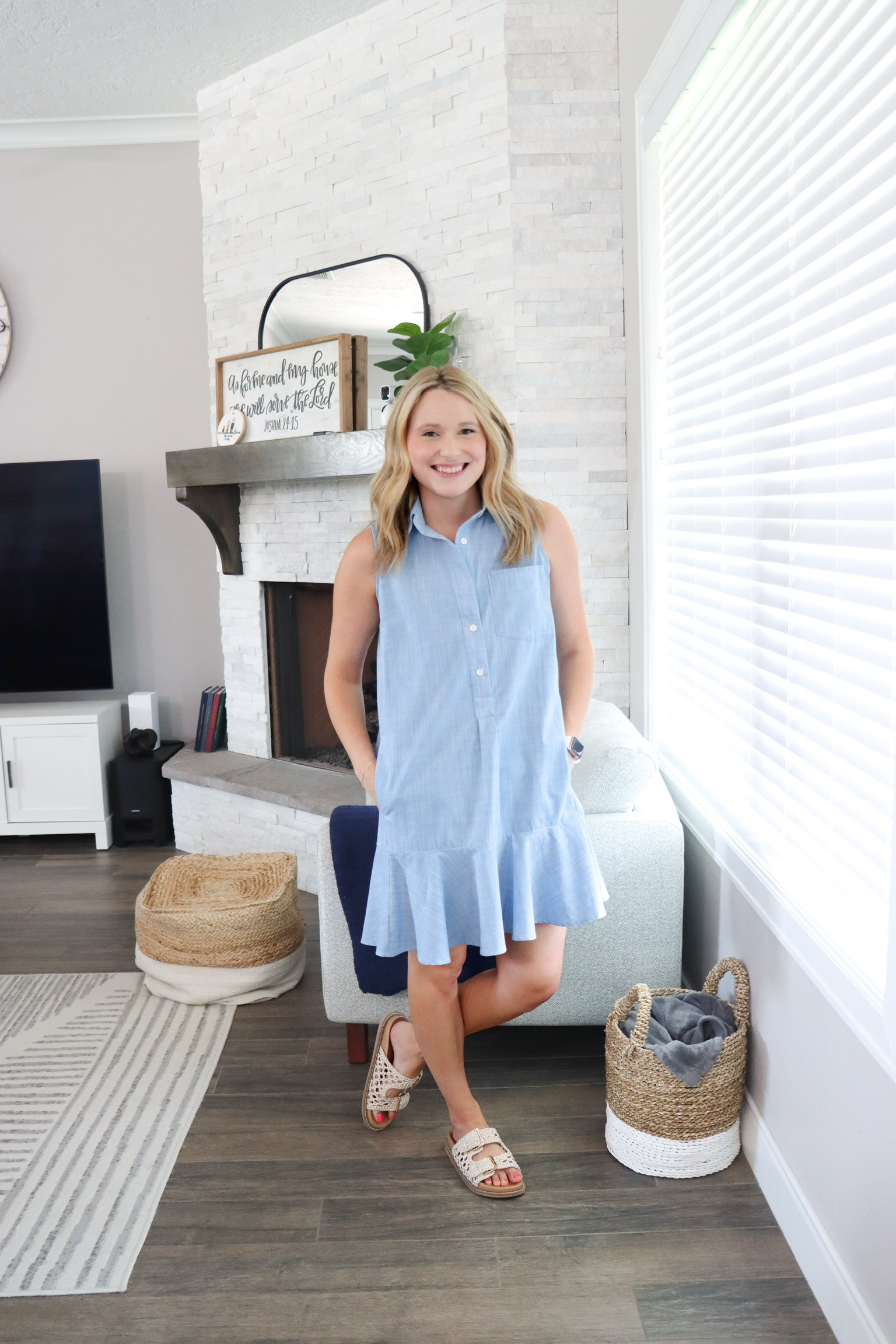 Easy summer style 💙 This Amazon dress is so cute and feels like something from a boutique! Perfect for church, brunch, or a backyard BBQ. Runs TTS! 

 

#LTKSummerEdit #LTKFindsUnder50 #LTKStyleTip