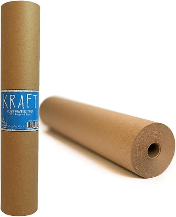 Kraft Brown Wrapping Paper Roll 18" x 1,200" (100 ft) – 100% Recyclable Craft Construction and ... | Amazon (US)