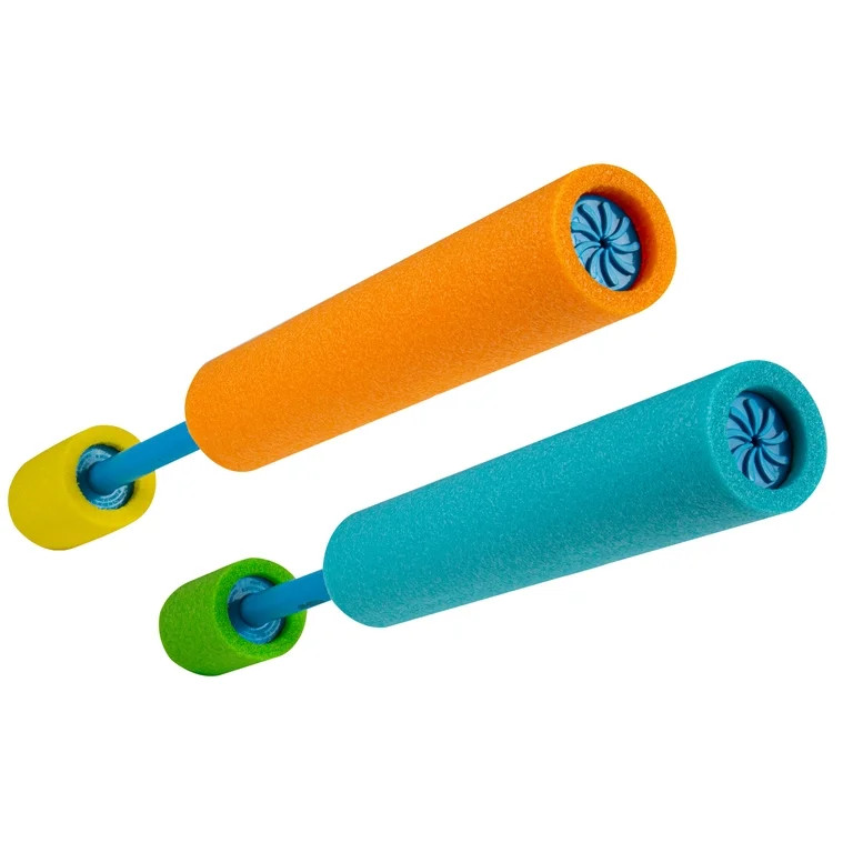 Play Day Max Liquidator Water Blaster Pool Toy, Neon Green-Blue and Yellow-Orange, 2-Pack | Walmart (US)