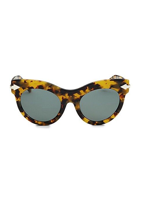 Karen Walker Women's Miss Lark 52MM Cat Eye Sunglasses - Tortoise | Saks Fifth Avenue