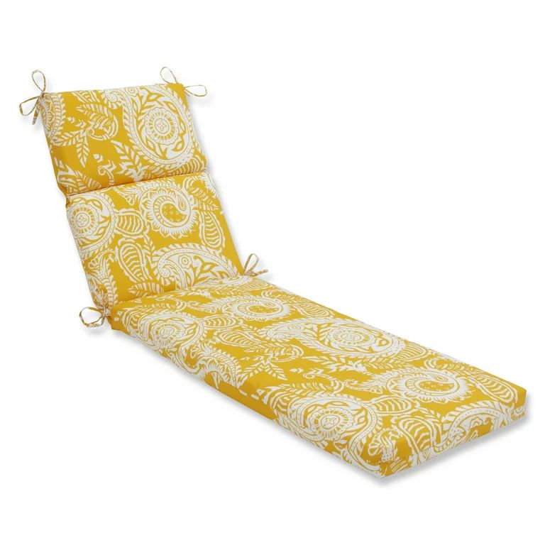 Pillow Perfect  Outdoor/ Indoor Addie Egg Yolk Chaise Lounge Cushion Rectangle | Walmart (US)