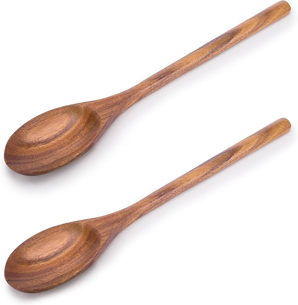 2PCS Wooden Cooking Spoons, Wooden Kitchen Utensil Large Cooking Spoon for Cooking Serving Mixing | Amazon (US)