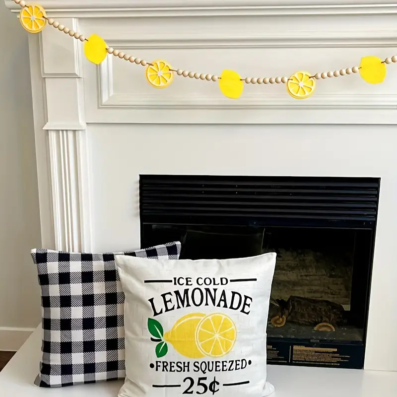 Rustic Bohemian Felt Lemon Wooden Bead Garland Festive - Temu | Temu Affiliate Program
