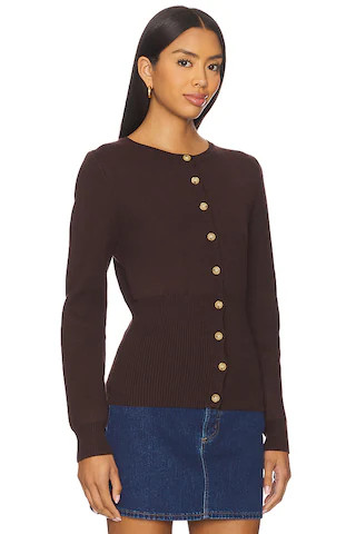 NIA Sophia Cardigan in Espresso from Revolve.com | Revolve Clothing (Global)