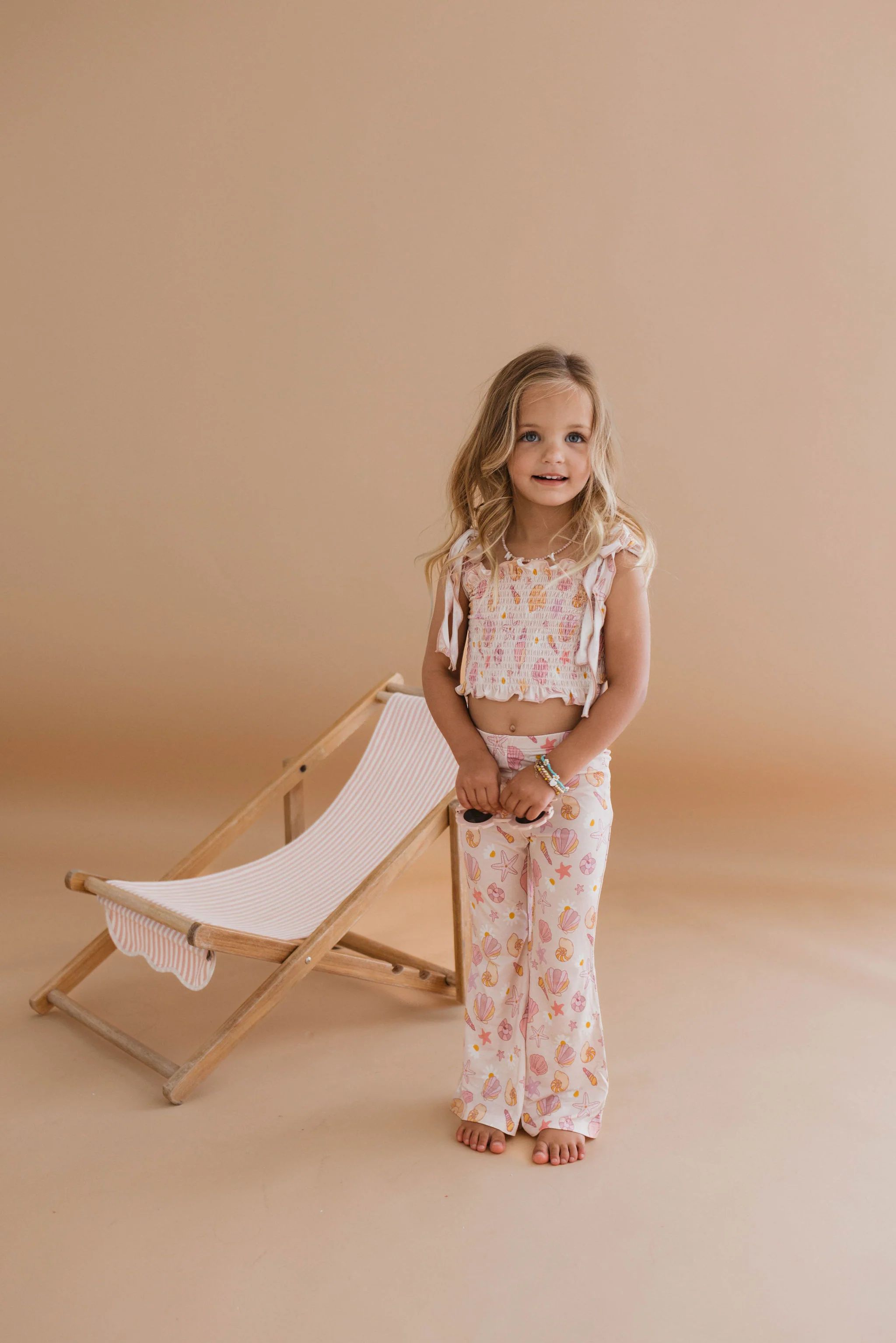 Beach Babe Flare and Smocked Crop Two Piece Set Jammers x Karissa Abbott | In My Jammers