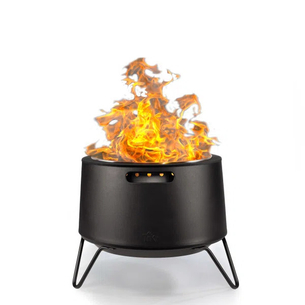 TIKI® Brand 20.1 Inch Social Smokeless Fire Pit Metal Black | Wayfair North America