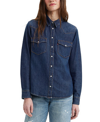 Women's The Ultimate Western Cotton Denim Shirt | Macy's