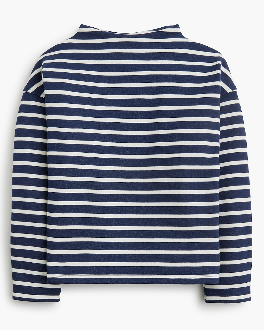 Striped fleece mockneck sweatshirt | J.Crew Factory