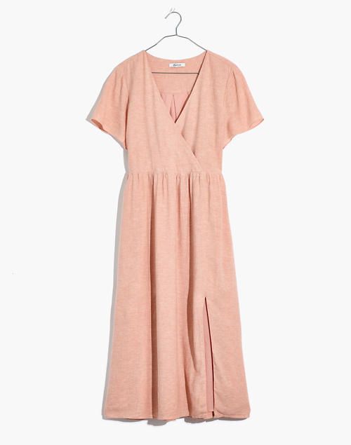 Linen-Blend Clara Midi Dress | Madewell