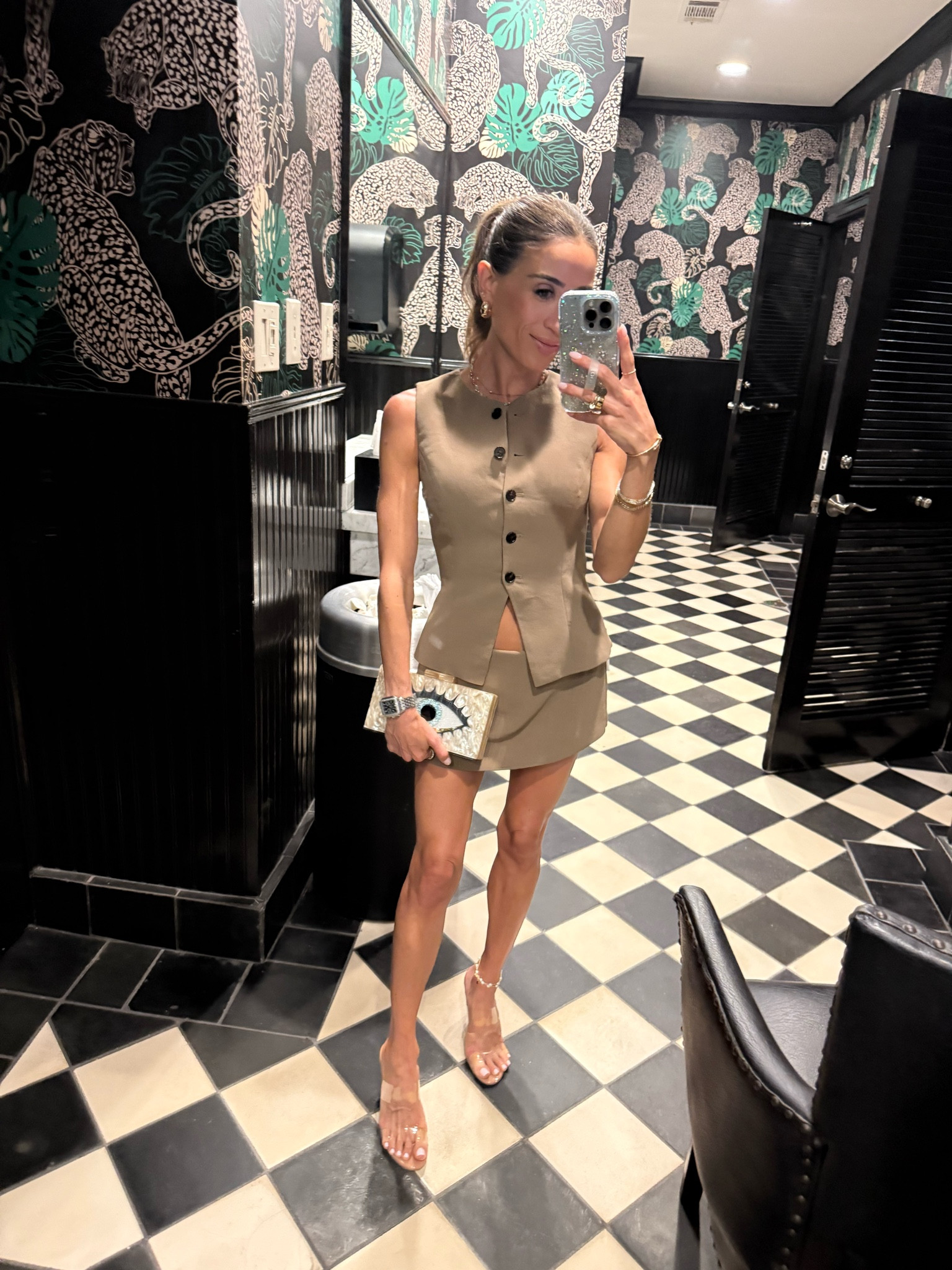Wore this matching vest and skort set to dinner last night so cute on and petite friendly. Wearing size 2xs. 
Date night outfit

#LTKootd #LTKPetite