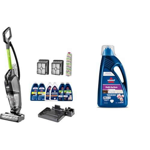BISSELL® CrossWave® HydroSteam™ Deluxe Wet Dry Vac, Multi-Purpose Vacuum, Wash, and Steam, 3515G + Bissell MultiSurface Floor Cleaning Formula for Crosswave and Spinwave (80 oz), 1789G | Amazon (US)