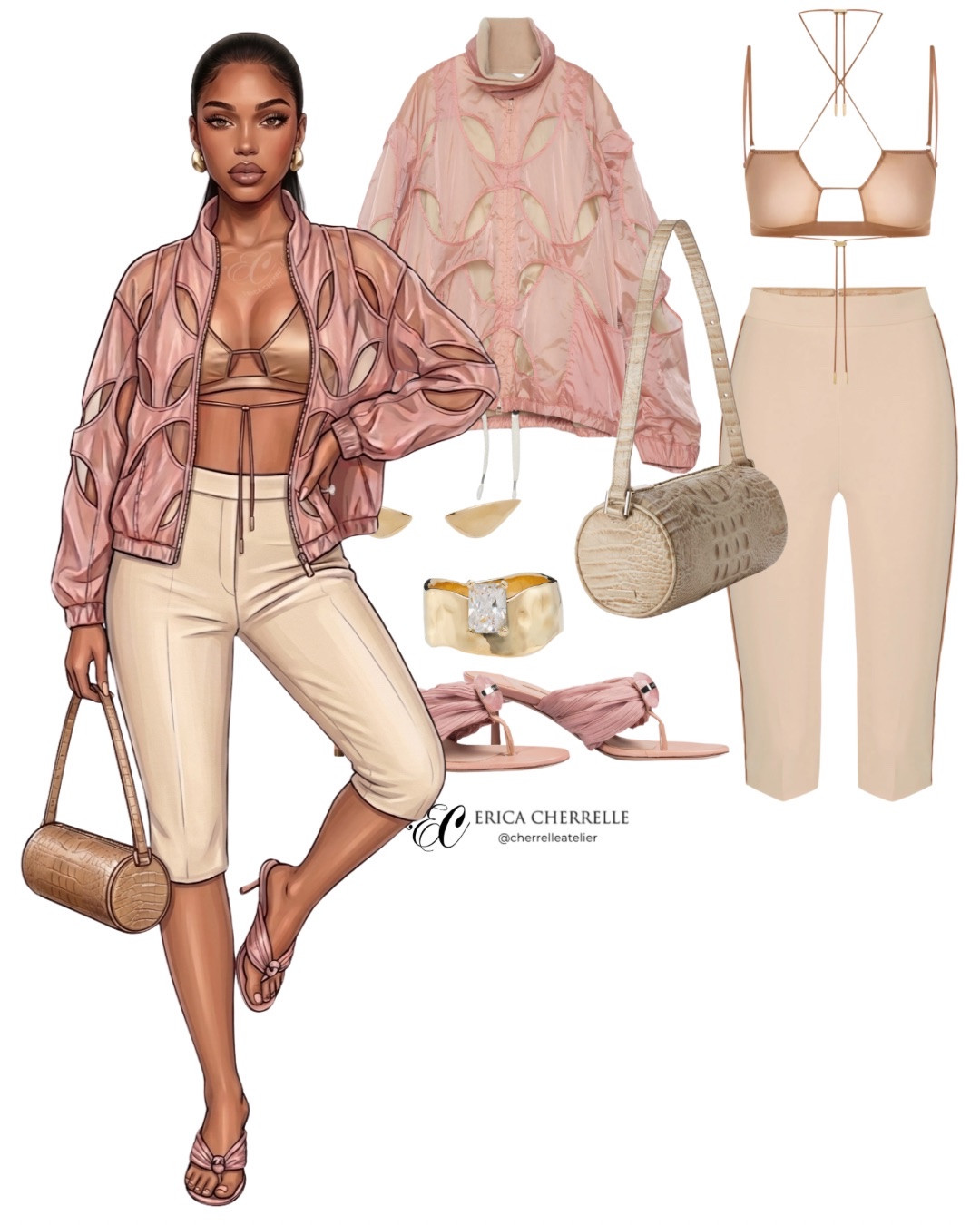 Blushing for Summer 💗 Blush tones and breathable textures—this is how we do off-duty resort luxury. 🌸✨ The combination of a sculptural, cut-out jacket paired with sleek cream capris and a metallic bralette is the ultimate blueprint for effortlessly chic vacation lounging.

Whether you’re exploring a coastal town or catching a private flight, your travel wardrobe should always look this curated. Tap the link in my bio to shop this look or lock in your custom summer styling package. Let’s elevate your seasonal wardrobe! ✈️🥂

#ResortWear #SummerLuxury #OffDutyChic #BlushTones #PersonalStylist

#LTKootd #LTKTravel #LTKSeasonal
