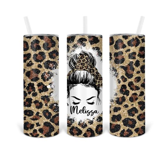 PersonalizedCheetah Print Tumbler with Name - Adorable Custom Leopard To Go Cup Birthday Gift for... | Etsy (US)