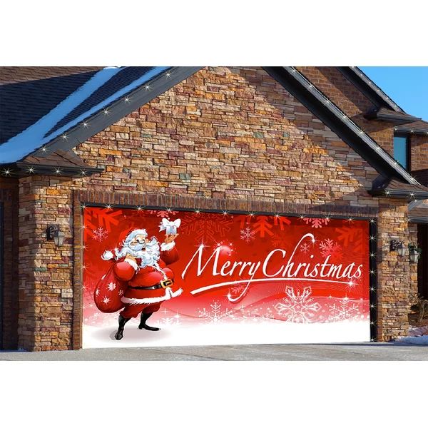 Santa's Merry Christmas Garage Door Mural | Wayfair North America