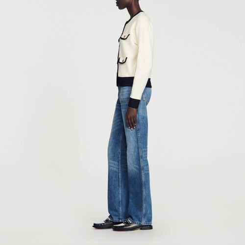 Two-tone cardigan with buttons | Sandro US | Sandro-Paris US