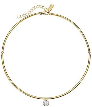 Electric Picks Belle Rhinestone Charm Collar Necklace - Gold | Dillard's