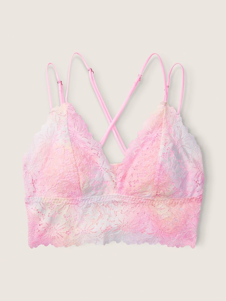 Lace Longline Bralette - PINK | Victoria's Secret (US / CA )