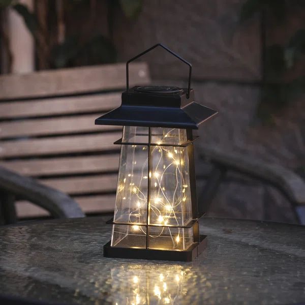 9.75'' Solar Powered Outdoor Lantern | Wayfair North America