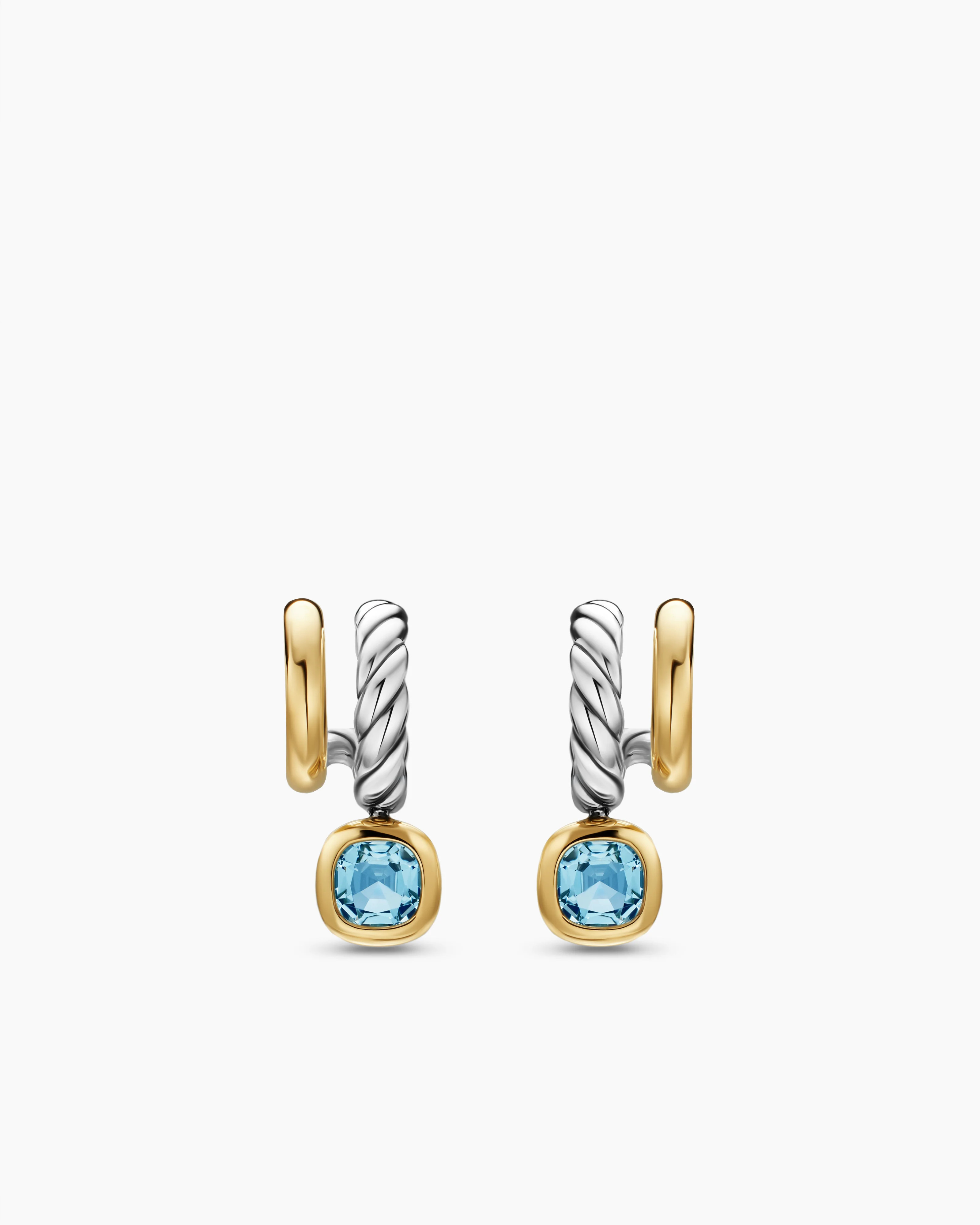 David Yurman | DY Mercer® Color Two Row Drop Earrings in Sterling Silver with 18K Yellow Gold an... | David Yurman