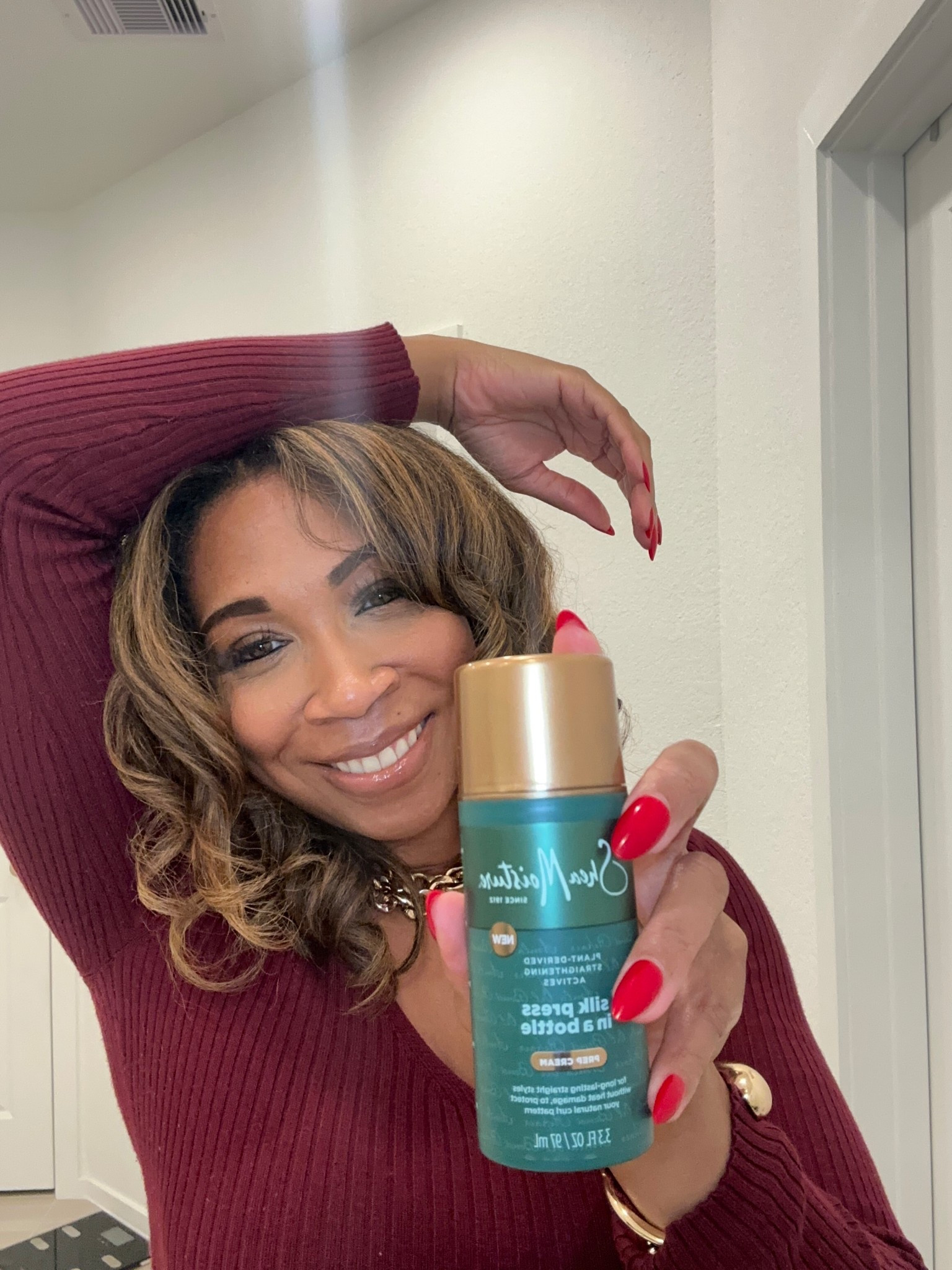 Utilized the Silk Press in a bottle prep by @sheamoisture 

#hairproducts #hairroutine #hair #whatiused #ootd #lotd #beauty #trending 

#LTKdayinmylife #LTKBeauty #LTKootd
