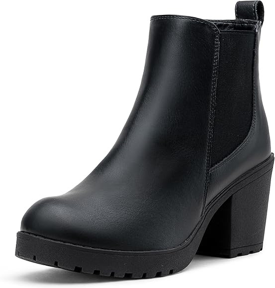 Vepose Women's 999 Fashion Platform Chunky Low Heel Chelsea Boots Ankle Booties | Amazon (US)