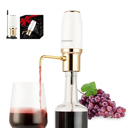 Winirina Electric Wine Aerator Dispenser Electric Smart Decanter Professional USB Rechargeable Wine Decanter With Upgraded Adjustable Stainless Steel Telescopic Connecting Tube Wine Gift for Mom Wife… | Amazon (US)