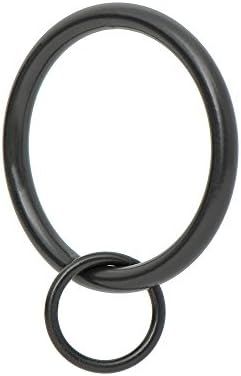 Amazon.com: Ivilon Drapery Eyelet Curtain Rings - 1.7" Ring Loop for Hook Pins, Set of 14 - Black... | Amazon (US)