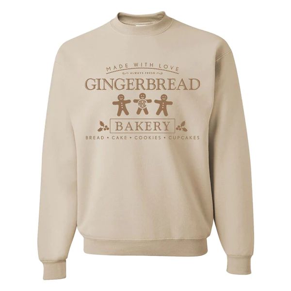 Monogrammed 'Gingerbread Bakery' Crewneck Sweatshirt | United Monograms