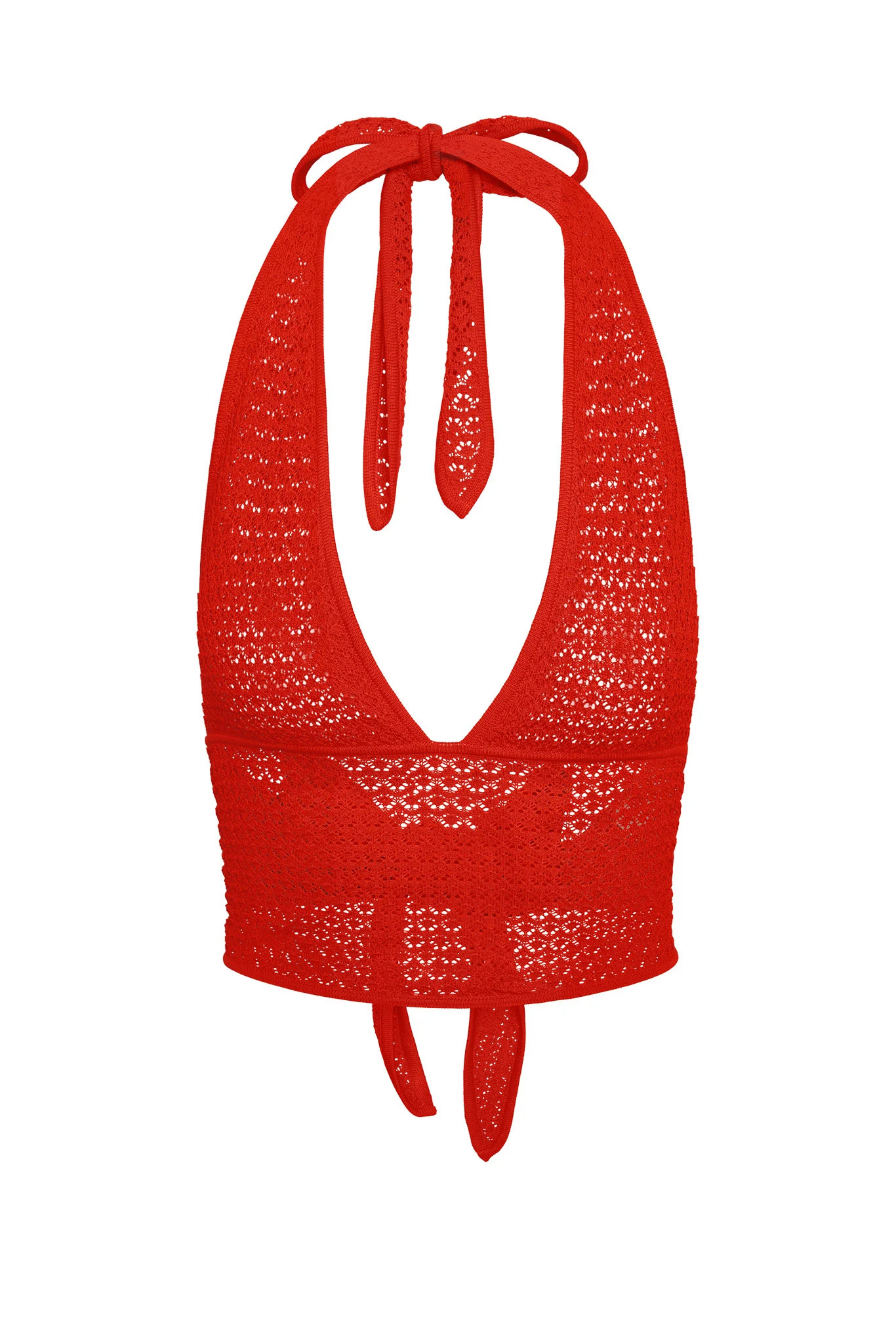 Toulon Top Lined - Chili Pepper Lace Crochet | Monday Swimwear