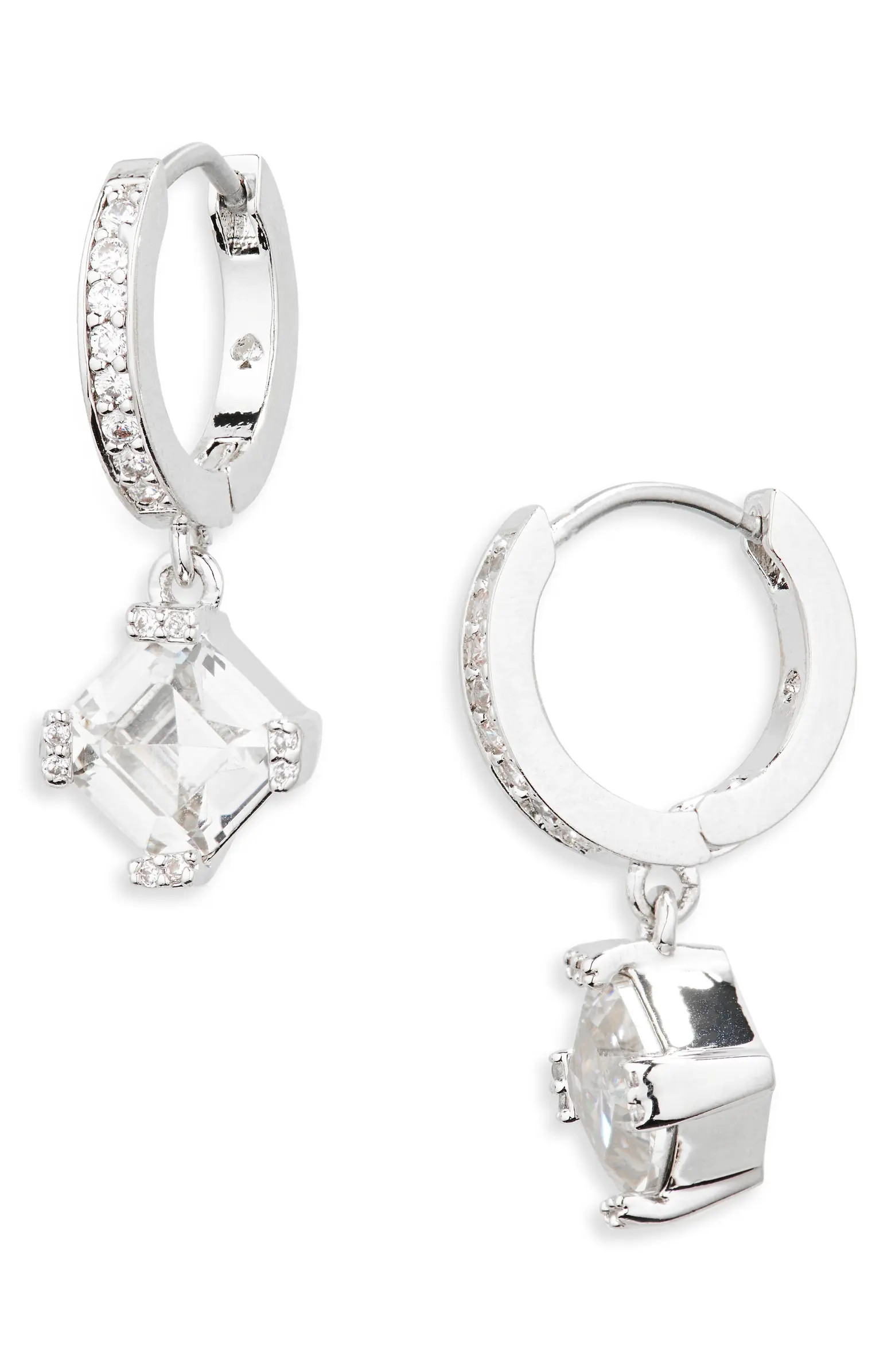 Kate Spade New York crystal drop huggie hoop earrings | Nordstromrack | Nordstrom Rack