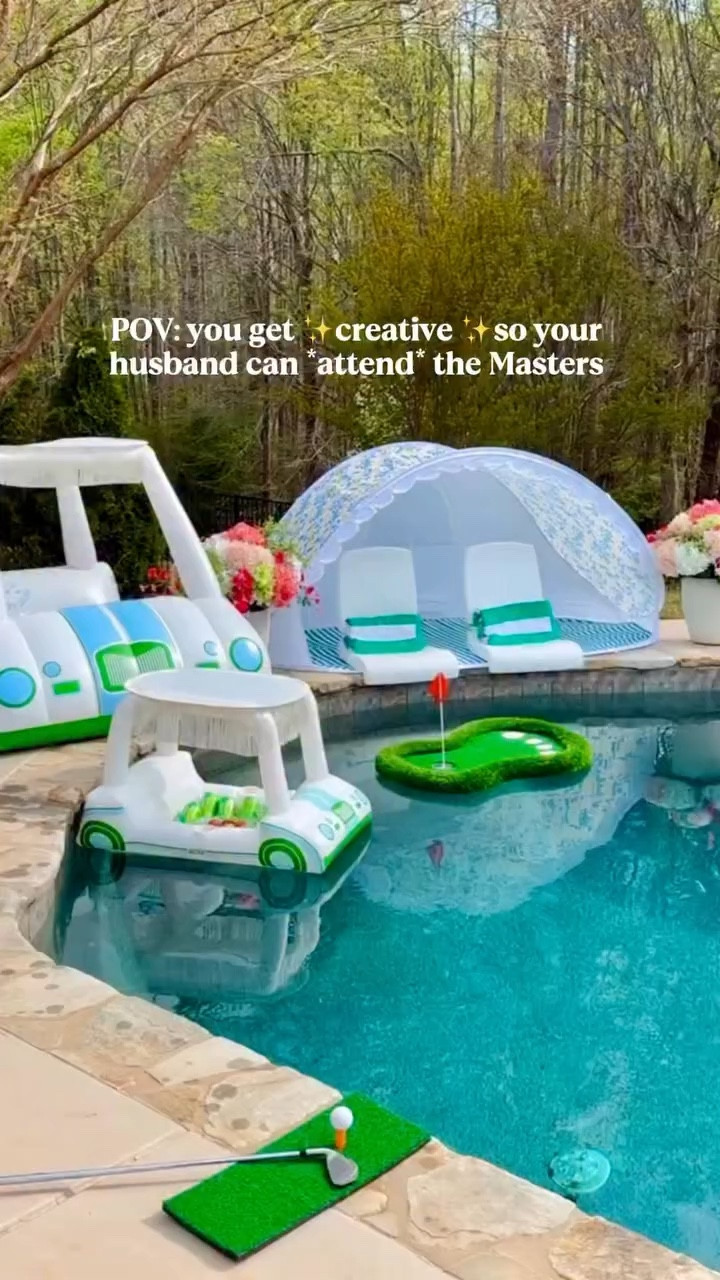 Create the ultimate poolside escape for your golf fanatic husband!

#LTKHome #LTKSwim