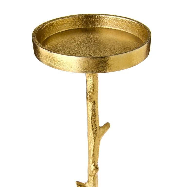 Large Rustic Gold Metal Antler Christmas Pillar Candle Holder, 10", by Holiday Time | Walmart (US)