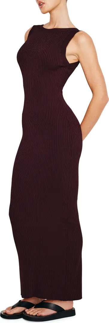 Shine Scoop Back Rib Maxi Sweater Dress | Nordstrom