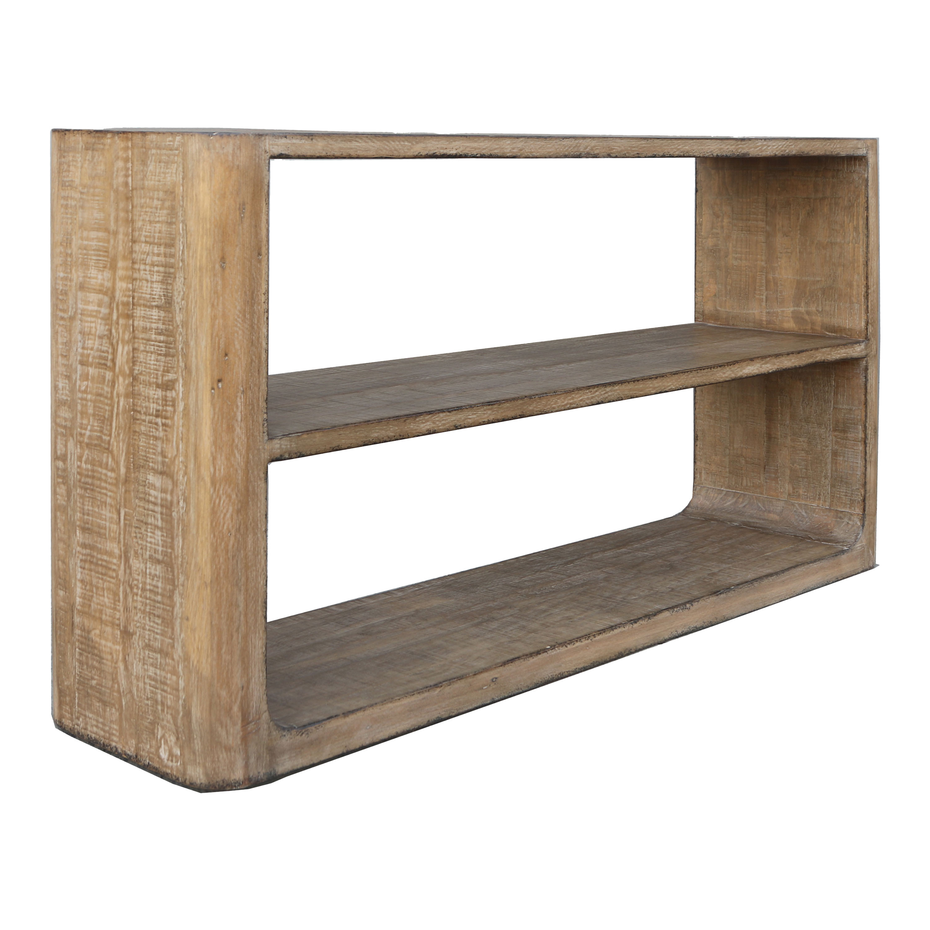 Andreas Antique Reclaimed Pine Console Table with Shelves | World Market
