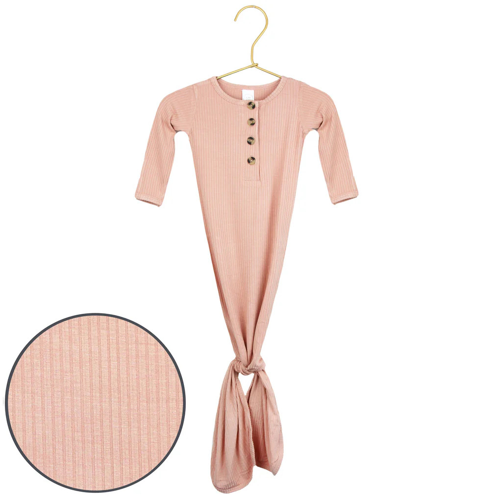 Audrey Ribbed Knotted Gown | Lou Lou & Company