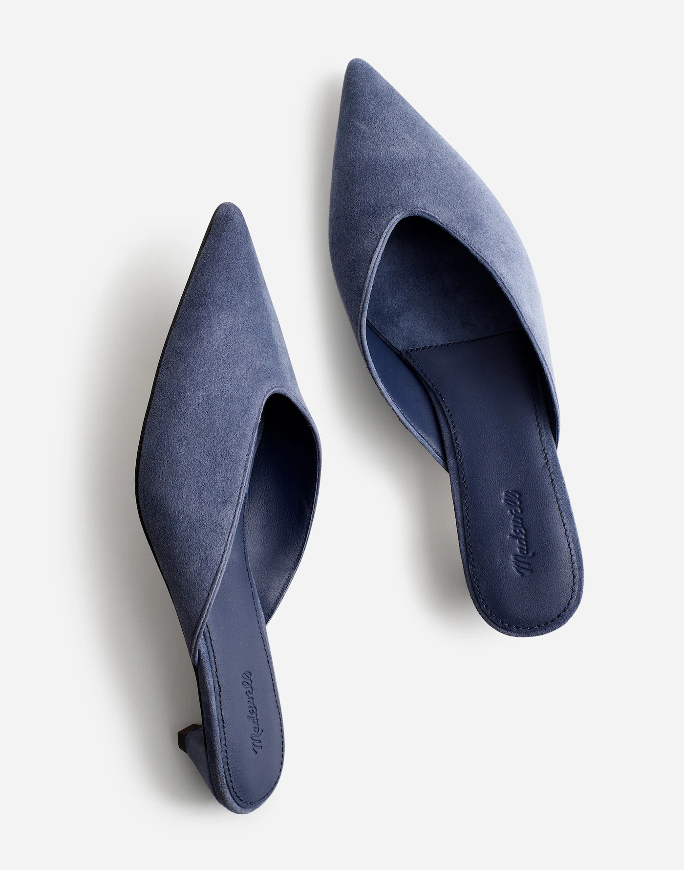 The Simone Kitten-Heel Mules in Suede | Madewell | Madewell