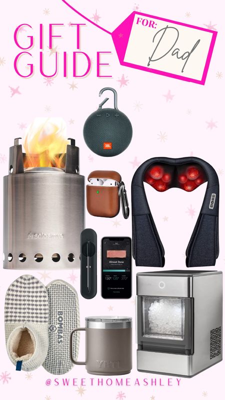 Gifts for dad, gifts for husband

Solo stove fire pit, portable speaker, neck massager, leather air pod case, ice maker, bombas slipper socks, meat thermometer 

#LTKGiftGuide #LTKmens