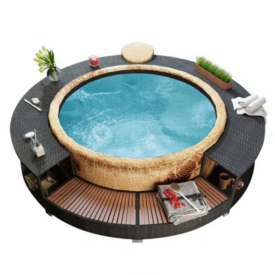 Hot Tub Step in Black | Wayfair North America