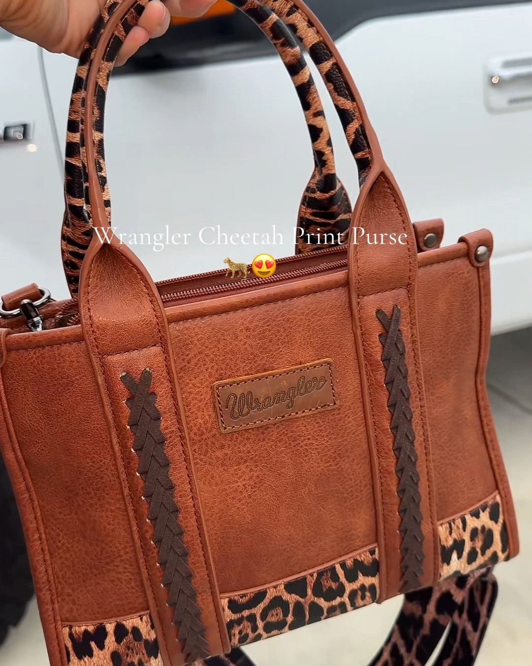 Leopard Print Wrangler purse! OBSESSED 👜🐆 
#wrangler #leopardprint #wranglerpurse #purses #cheetahprint 

#LTKStyleTip #LTKGiftGuide #LTKFindsUnder100
