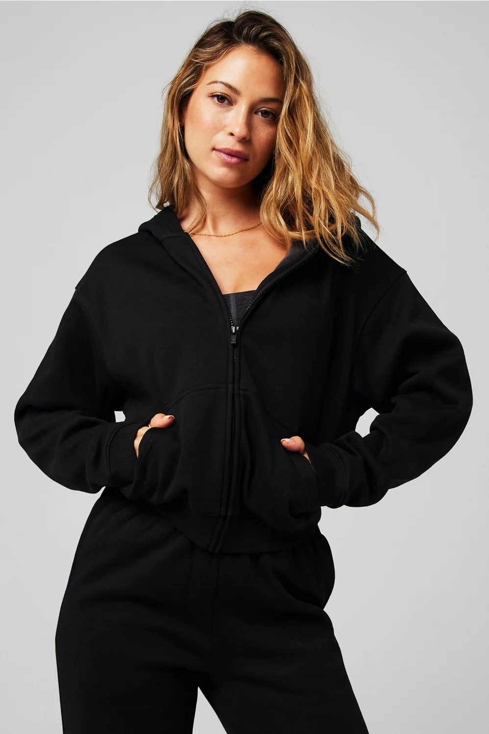 Cosy Fleece Full Zip Hoodie | Fabletics Europe
