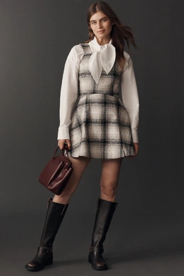 By Anthropologie Sleeveless Plaid Romper | Anthropologie (US)