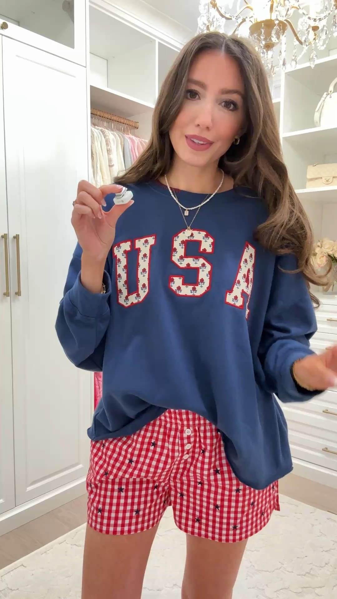 USA sweatshirt! Sized up a few sizes wearing size Large 
@Target

#LTKootd #LTKSaleAlert #LTKSeasonal