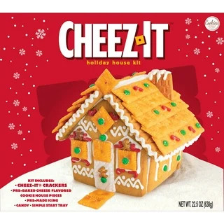 Cheez-It Build It Yourself Holiday House Kit, 22.5 oz, No Allergens Contained, Ready-to-Use | Walmart (US)