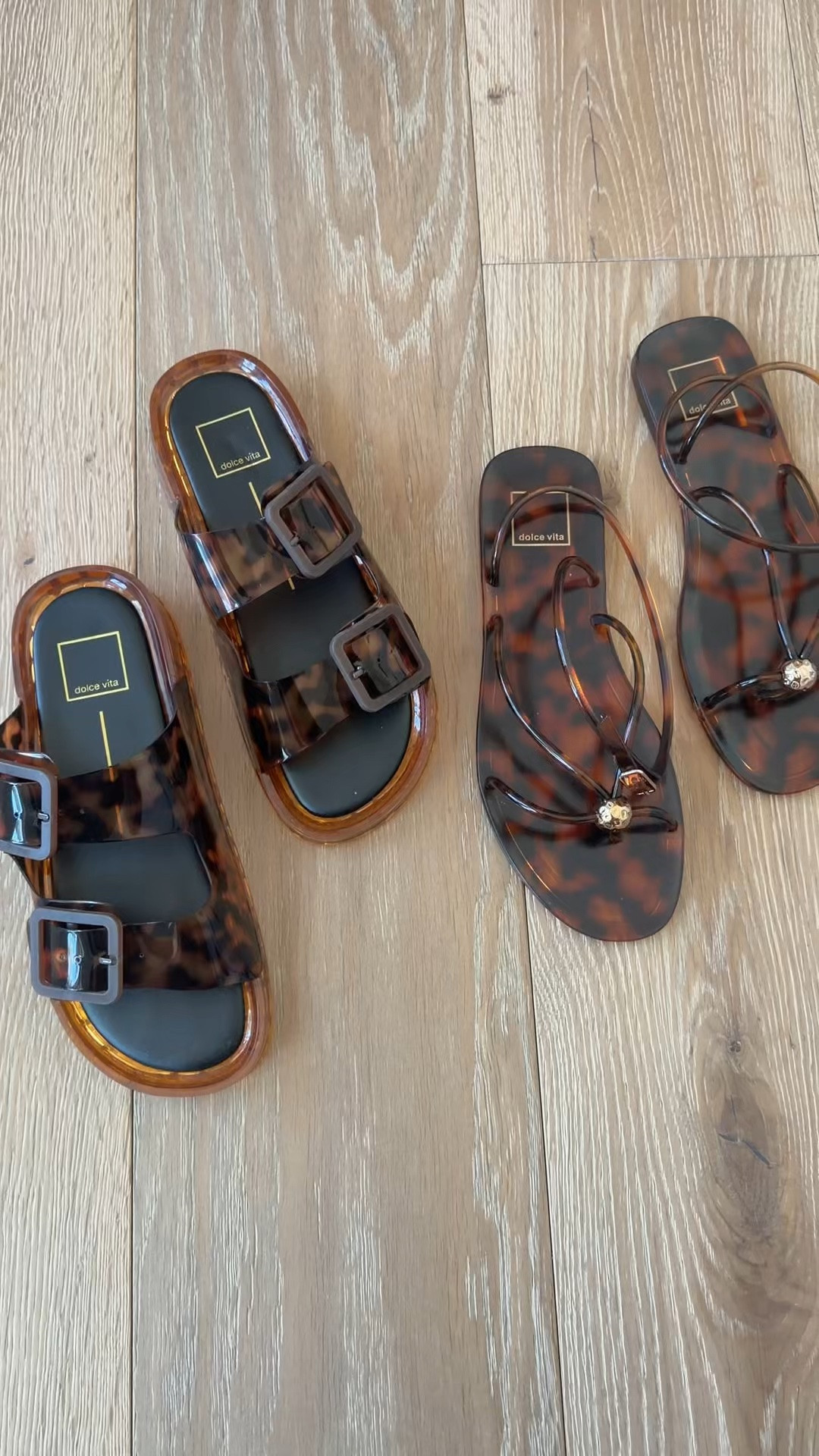 Got a second color in the first jelly sandal because I wear them so much…they are so comfortable! 
Just looove the chic minimal look of this second style! Both run true to size 
Leopard tortoise sandals 
Dolce vita summer jelly sandals for women 
Trendy sandals for summer

#LTKootd #LTKSeasonal #LTKSwim