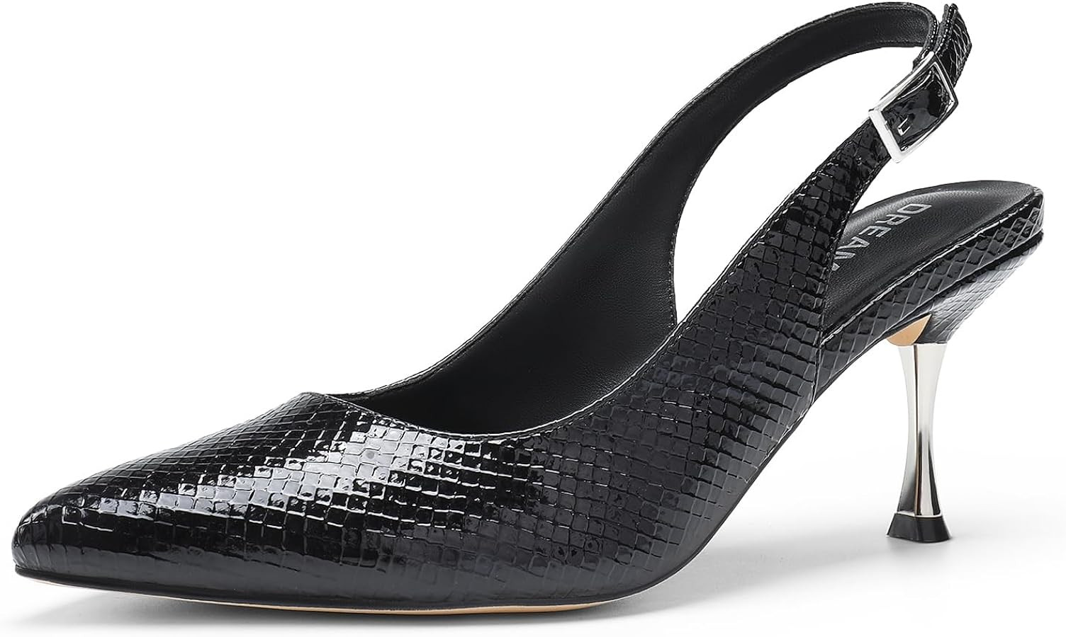 DREAM PAIRS Women's Heels Slingback Stiletto Pumps Shoes Pointed Closed Toe Kitten Heels Dress Br... | Amazon (US)
