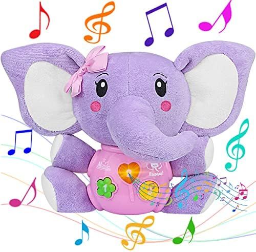 Aitbay Baby Toys Musical Infant Toys - Plush Elephant Baby Toy 0 3 6 9 12 Months - Babies Light U... | Amazon (US)