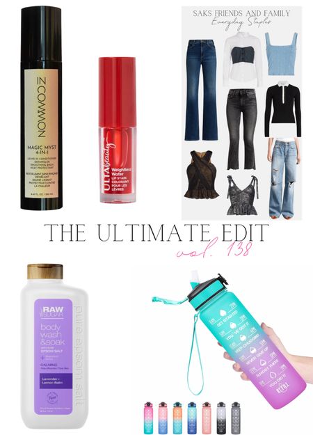 The Ultimate Edit Vol. 138 

Motivating Water, Best New Bath Soak Under $10, 4-in-1 Magic Hair Myst, Ulta Beauty Lip Stain, Saks Friends and Family 

#LTKbeauty #LTKstyletip #LTKSeasonal