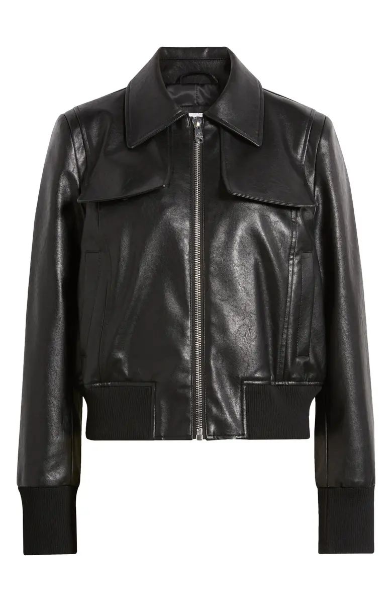 Sam Edelman Flap Pocket Faux Leather Bomber Jacket | Nordstrom | Nordstrom