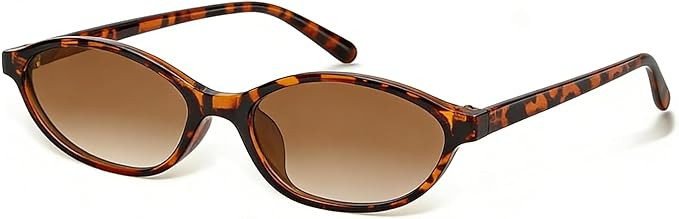 Sunglasses Womens Retro Oval Sunglasses for Women - Cat Eye 90s Glasses Y2K UV400 Lightweight Nar... | Amazon (US)